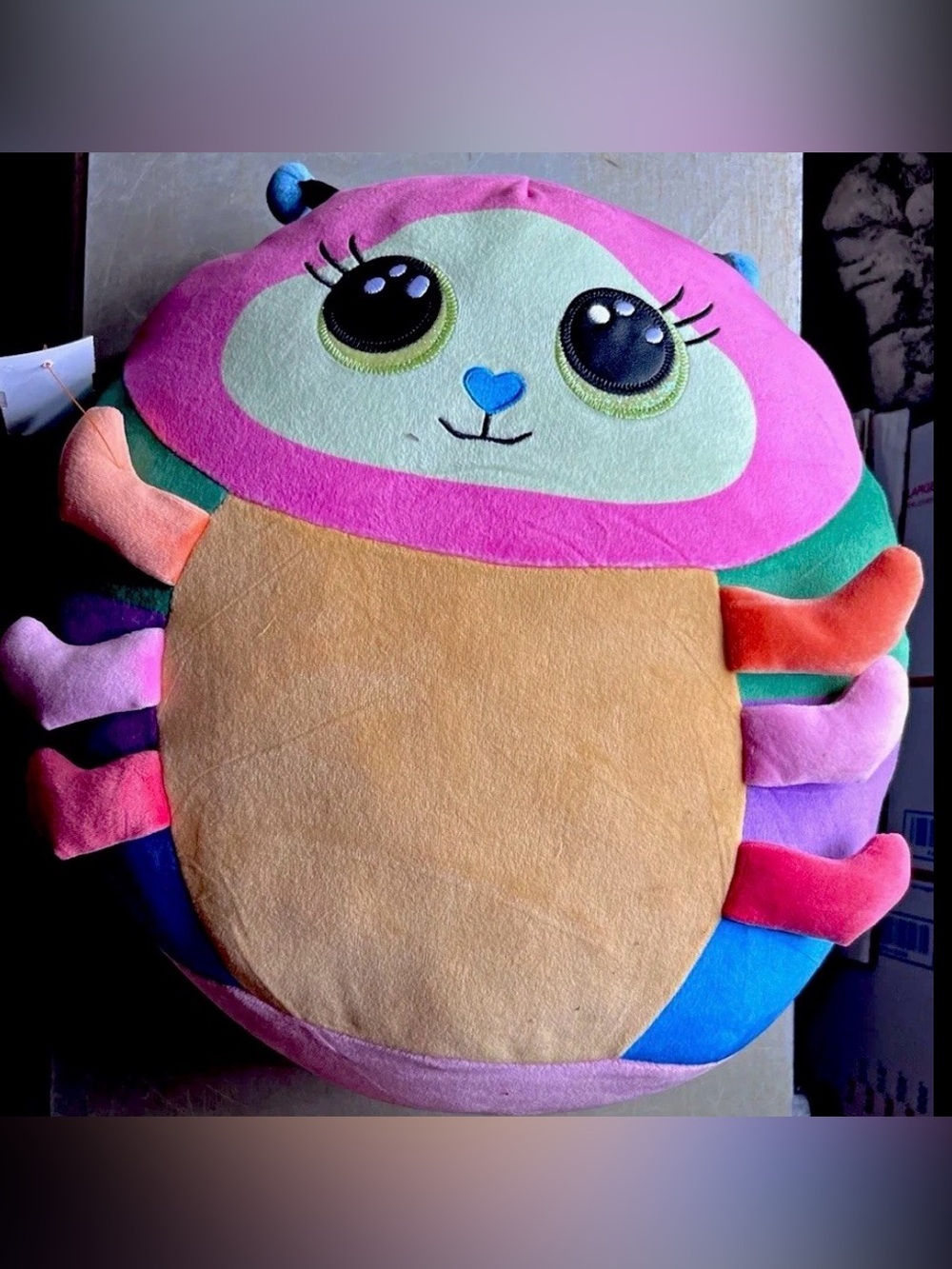 Ty Nessa Caterpillar 14” Squish-A-Boos Rainbow Plush 2022 #39334
